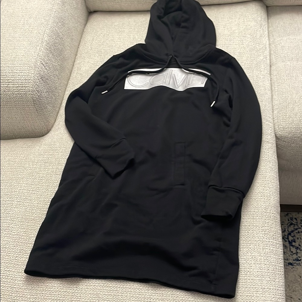 Calvin Klein Black Hoodie Dress
